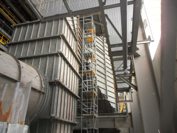 Erection of boiler ducts